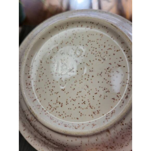 Vintage Pitcher Bowl Small Set, Speckled Cream Floral, Farmhouse Decor - Picture 7 of 8